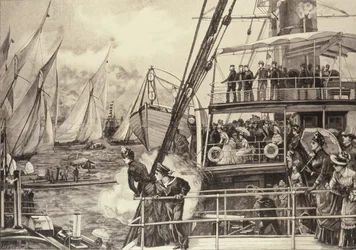 The Prince of Wales Starting the Jubilee Yacht Race
